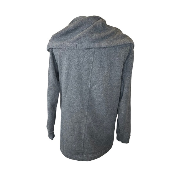 Zella Sweater Womens Sweatshirt Cardigan Cowl Neck Stretchy Pockets Gray Medium - Picture 6 of 8